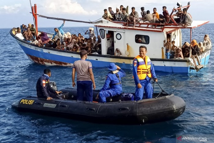 The rescue at sea of Rohingya refugees on 24 June 2020 off the North Aceh coast was heralded as a humane gesture at home and internationally / ANTARA FOTO/Rahmad